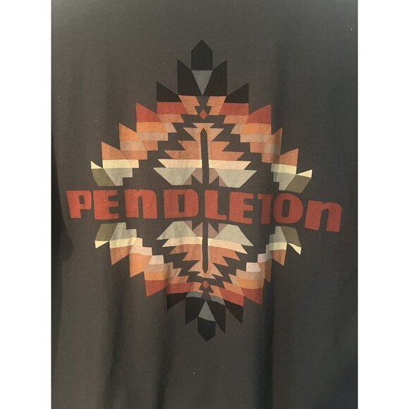 Pendleton Short Sleeve T-Shirt Men's Size Medium Gray 2 Side Graphics Tee NWT - Picture 9 of 10